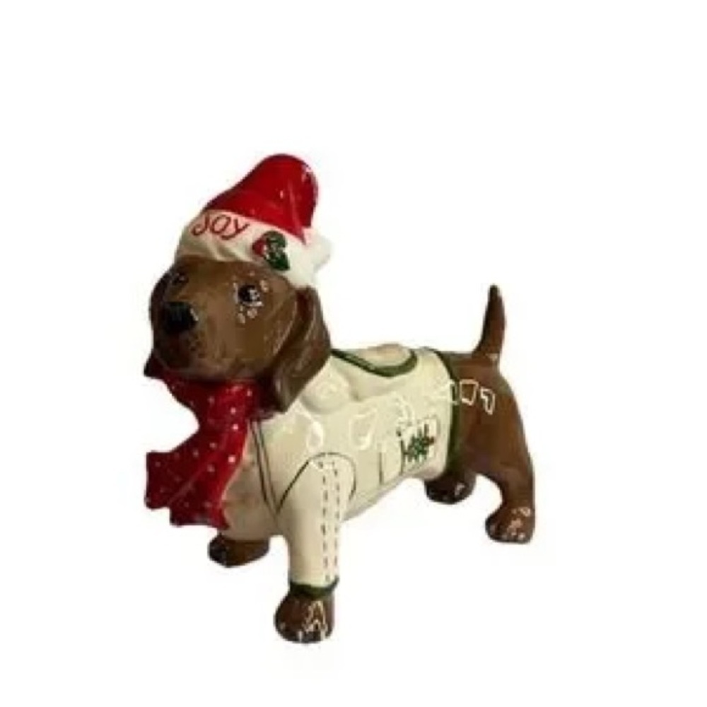 Blue Sky Clayworks 2025 Christmas JOY Dachshund NWT